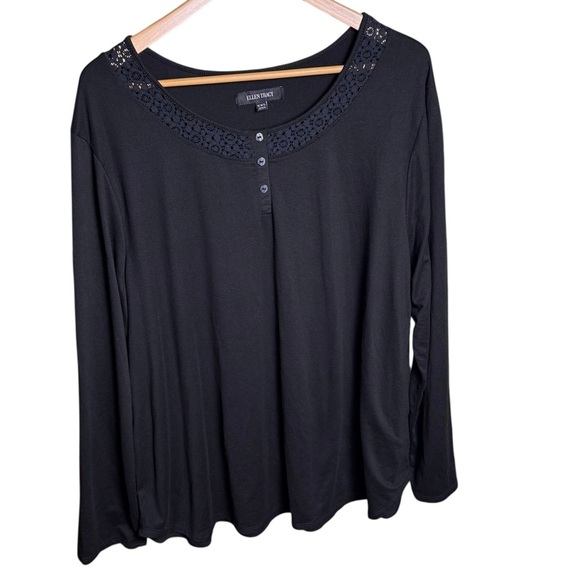 Ellen Tracy Womens 2X Black Long Sleeve Basic Capsule Wardrobe - Picture 1 of 7